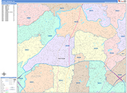 Sandy Springs  Wall Map Color Cast Style